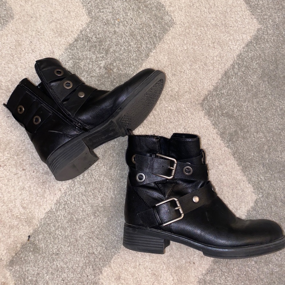 BLACK MOTORCYCLE BOOTIES INDIGO ROAD!!